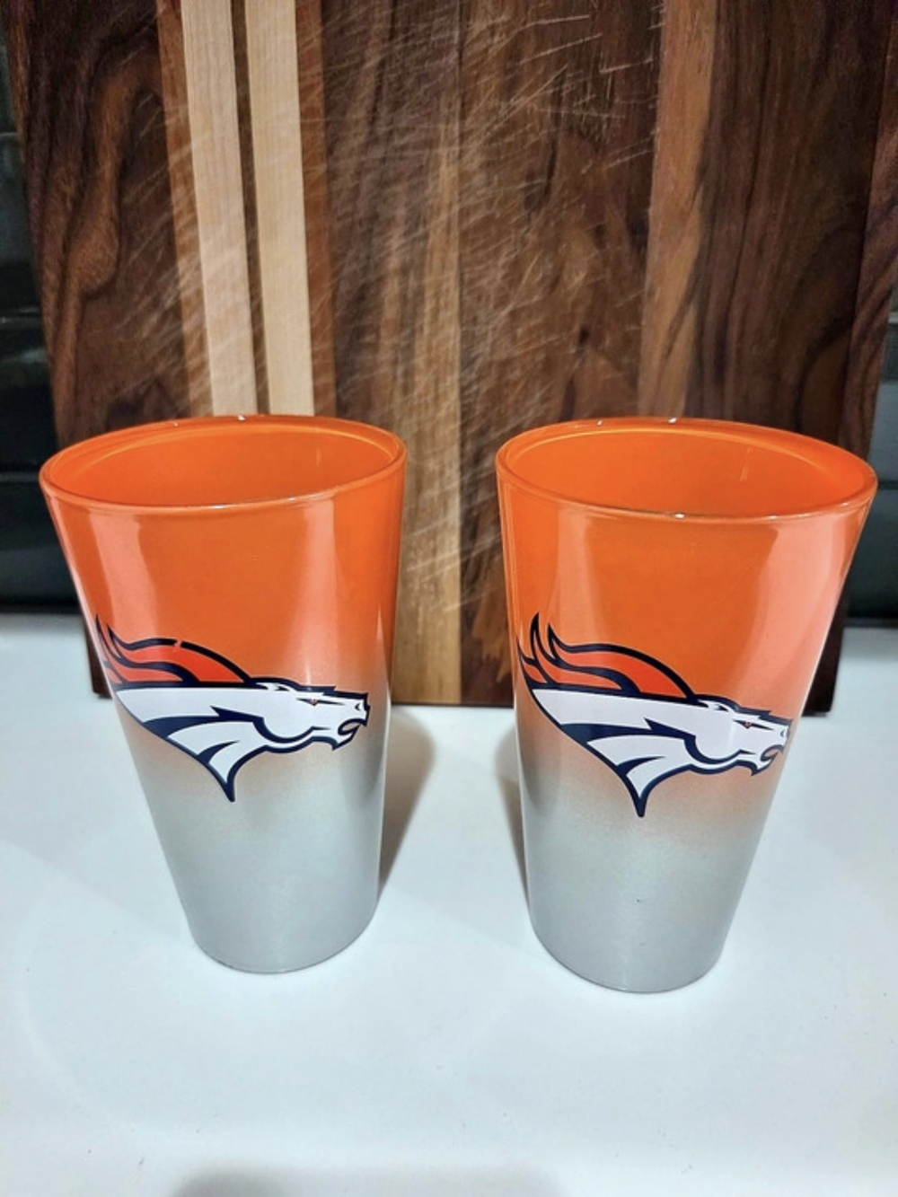 Denver Broncos Orange & Silver Drinkware Set